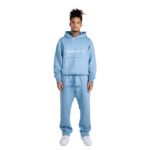 Baby Blue Nofs Hoodie styled with jeans